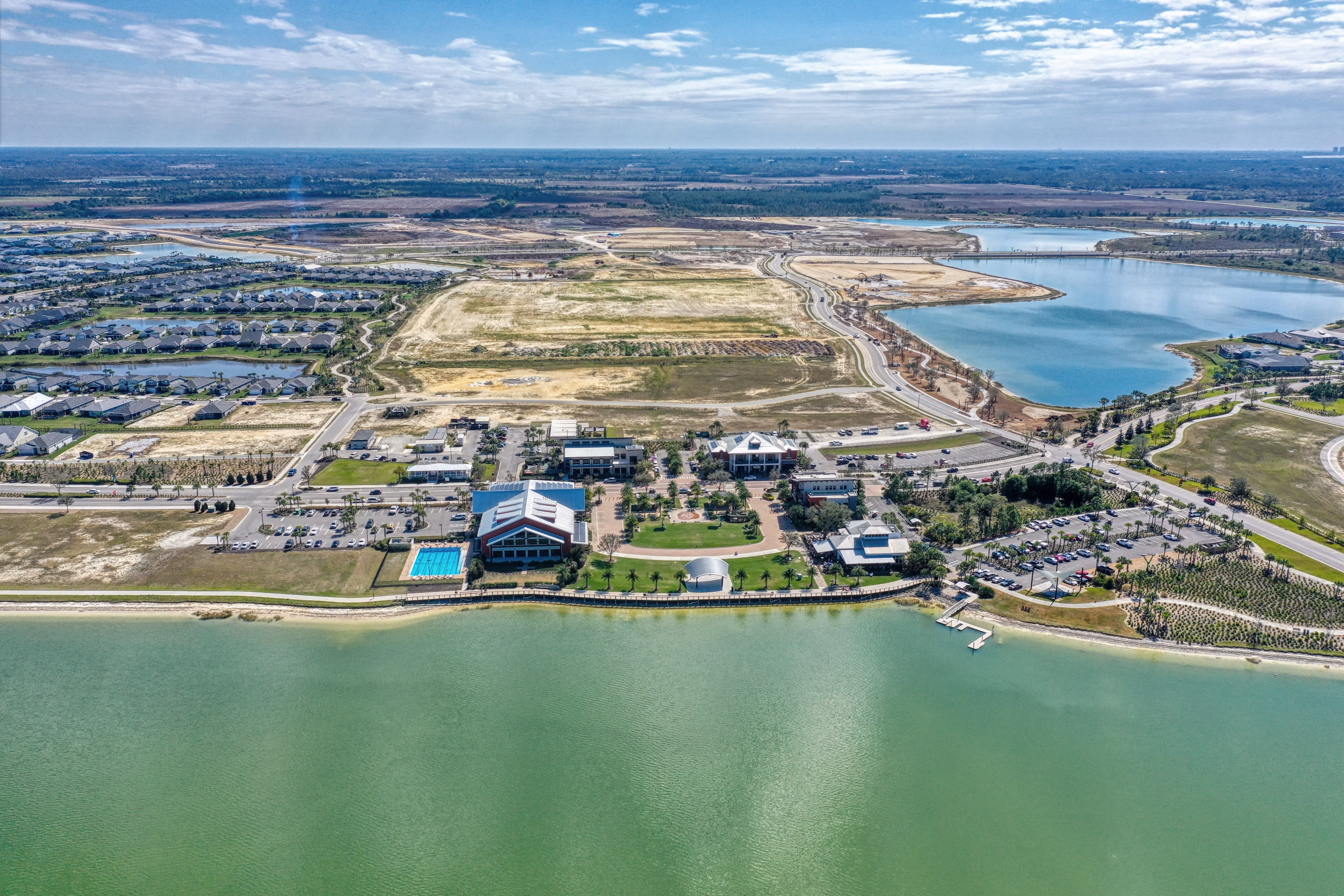 Aerial view of a Florida development site captured for survey mapping
