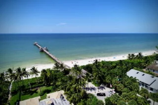 Naples pier aerial photography