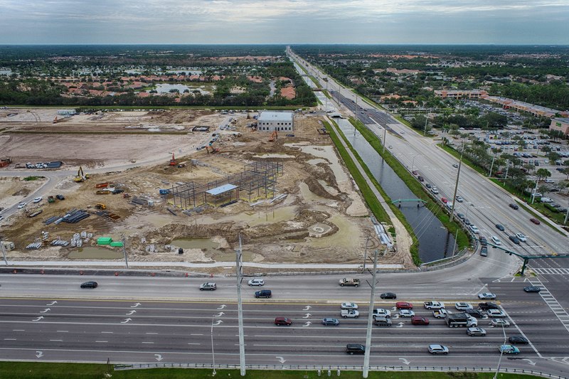 Construction Progress Photography of Founders Square Naples as of Dec 2020
