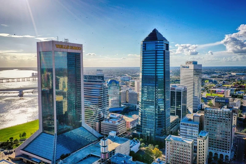 Drone Photography of Jacksonville Florida Skyline