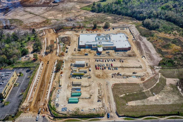 Construction Aerial Drone Photography of a construction site in progress in Ocala, Florida