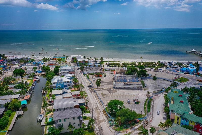 Fort Myers Beach Drone photo of the pier