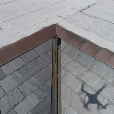 Photo of a drone roof inspoection Drone Inspection Photo