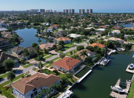 ProDrones Drone shot of houses on the coast