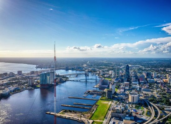 Jacksonville Aerial Photography of downtown